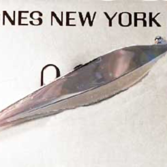 BROOCH, LEAF SHAPE, 4 ¾ In. LONG, JONES NEW YORK, SILVER TONE, NEW ON ORIGINAL - Picture 1 of 1
